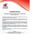 Communiqué post AGM du 29/04/2022