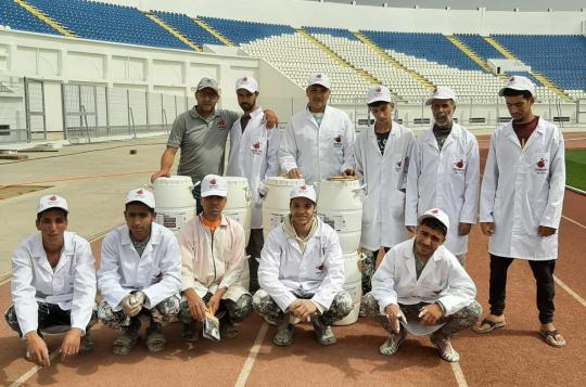 FORMATION DE PEINTRES Stade Arbi Zawli - Casablanca